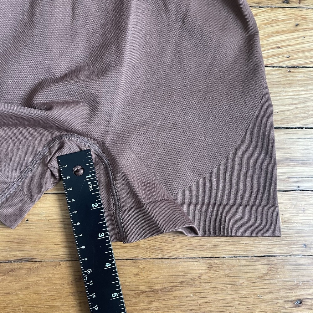 OQQ Small Chocolate Bodysuit Shorts Racer Back Stretch 3" Inseam Athleisure Gym - Picture 6 of 8